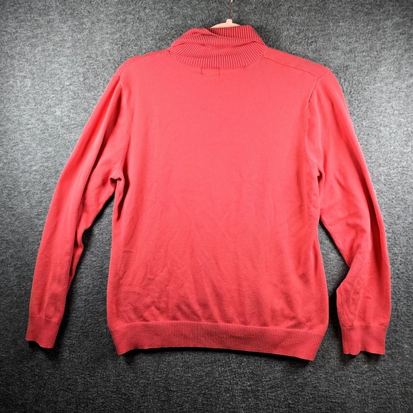Vintage L.L.‎ Bean Sweater Women's Size L Red Turtleneck - Picture 5 of 8